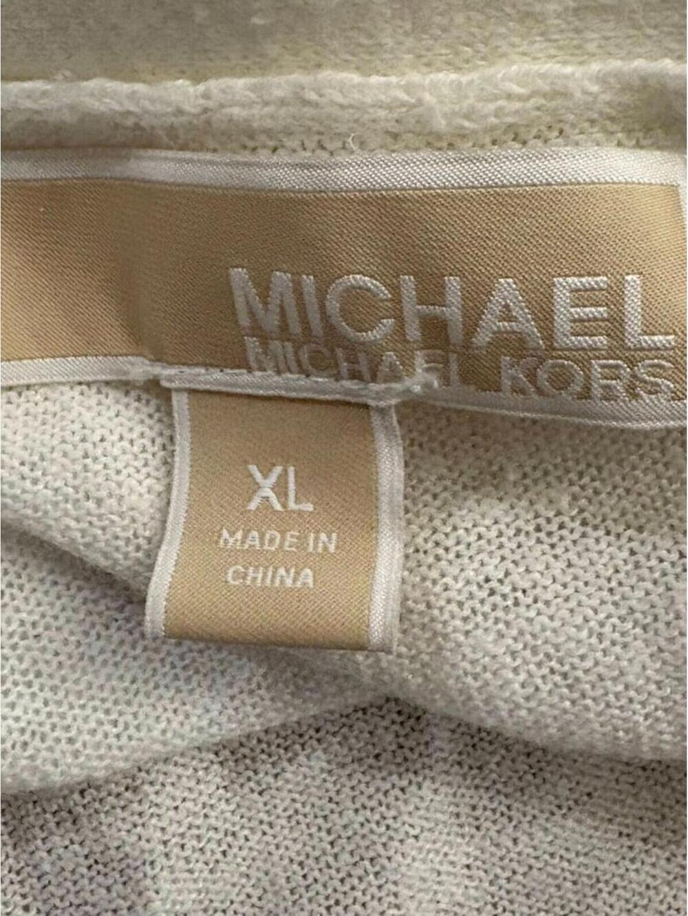 Michael Kors Women’s White Linen Blend Button Front Cardigan Size XL - Picture 3 of 7